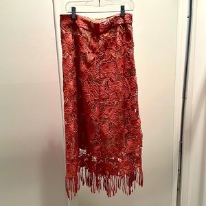Alice and olive floral midi skirt